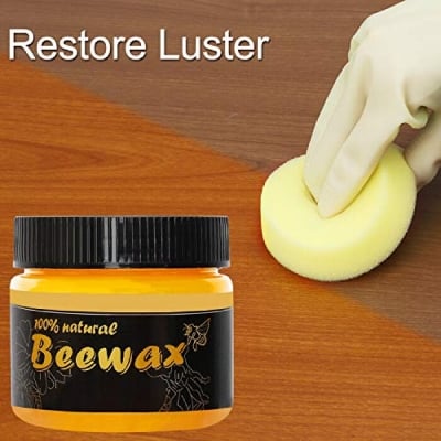 Picture of New Mintiml Beewax Multipurpose Wood Polish Polisher Polishing Compound Wax Floor Furniture Seasoning 100gm - Brown