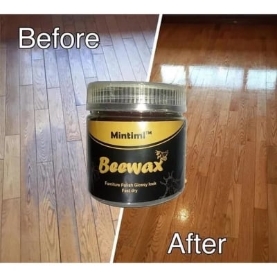 Picture of New Mintiml Beewax Multipurpose Wood Polish Polisher Polishing Compound Wax Floor Furniture Seasoning 100gm - Brown