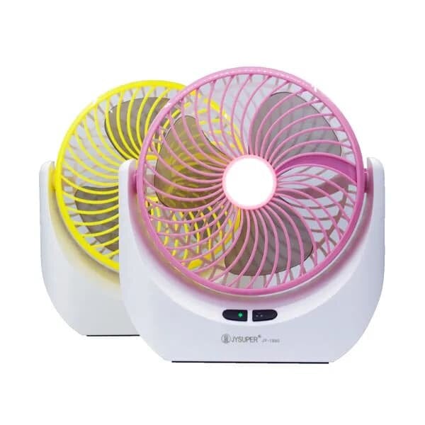 Picture of Super Lithium Rechargeable Mini Table Air Cooling Fan with LED Light JY - 1880 Battery Enjoy Portable Cooling Lithium Rechargeable Mini Table Fan