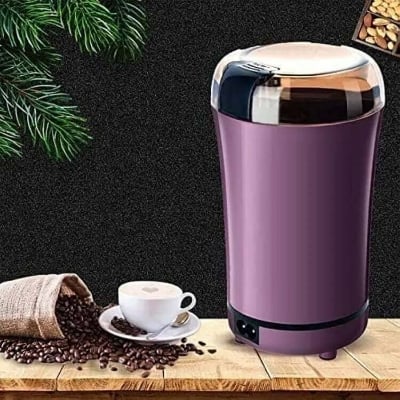 Picture of Multi - Functional Home Electric Coffee Beans and Grains Grinder Machine Powerful Motor, Noiseless, Easy - to - Use, Stainless Steel Chamber Indispensable - Opulence at Its Best Kitchen & Dining - Must Have - Purple