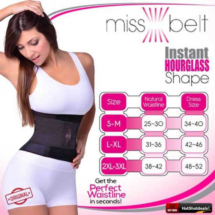 Picture of Slimming Belt Miss Waist Newest Belt Instant Hourglass Shape - Black