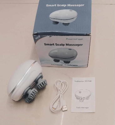 Picture of Electric Scalp Massager, Portable Head Massager with Kneading 96 Massage Nodes, With Red Light Therapy Handheld Head Scratcher Massager for Stress Relax and Pain Relief, Ideal Gifts for Women, Men - Multicolor