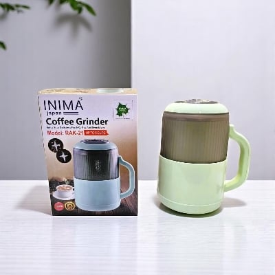 Picture of INIMA Japan Coffee Grinder 1500W Multi - functional Stainless Steel Grinder Electric Grinder 10 Blade Powerful Motor Spice Grinder & Blender Machine - 1500W - Green
