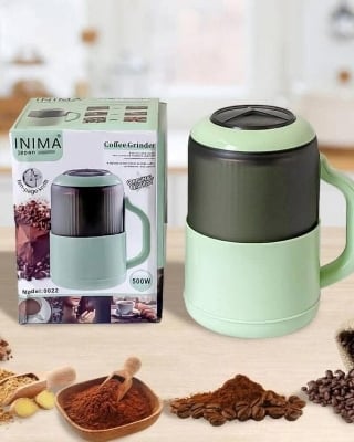 Picture of INIMA Japan Coffee Grinder 1500W Multi - functional Stainless Steel Grinder Electric Grinder 10 Blade Powerful Motor Spice Grinder & Blender Machine - 1500W - Green