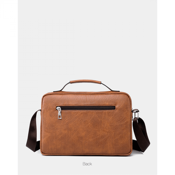 Picture of Men's Pu Leather Shoulder Bag (brown, Black, Chocolate shape) Pu Leather Bag For Men'S Shoulder - Elevate Style High - Quality And Stylish Brown Leather Bag - Designed To Be Carried