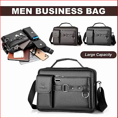Picture of Men's Pu Leather Shoulder Bag (brown, Black, Chocolate shape) Pu Leather Bag For Men'S Shoulder - Elevate Style High - Quality And Stylish Brown Leather Bag - Designed To Be Carried
