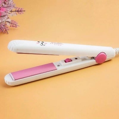 Picture of Professional Hair - Straightener Flat Iron, Ceramic Hair Straightener Dry and Wet Thermostatic Electric Mini Travel Size Portable Mini Hair Flat Iron, StraightenerCurling Iron 1 Inch Flat Iron For Hair Fast Heating - Multicolor