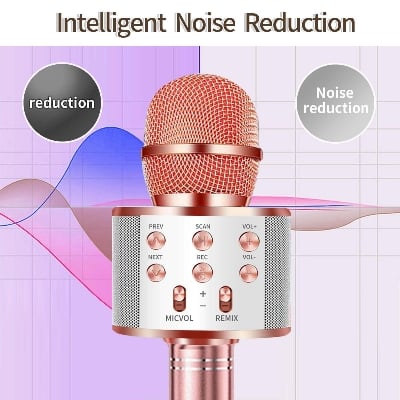 Picture of Wireless Bluetooth Karaoke WS - 858 Microphone MIC Speaker - Multicolor