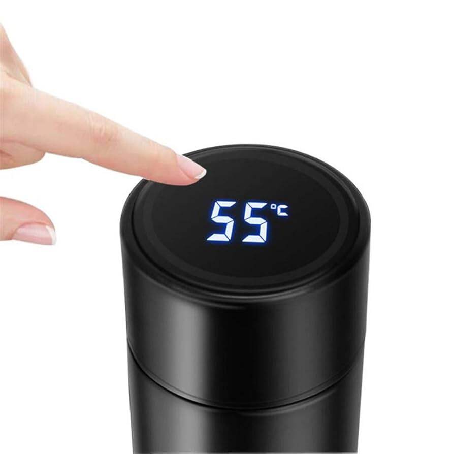 Picture of Stainless Steel Smart Water Bottle LED Digital Smart Vacuum Cup 500ml Thermos Stainless steel tumbler insulated Display Temperature Vacuum Flasks travel bottle - Multicolor