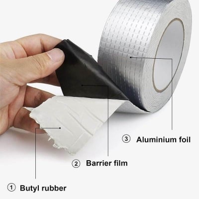 Picture of High - Density Reusable Adhesive Tape Waterproof Butyl Sealing Tape (2.5M) 5M/ 3M 2CM/ 3CM Nano Tape Double Sided Tape Transparent NoTrace Cleanable Home - White