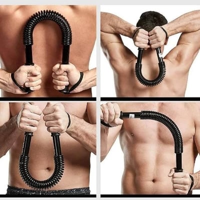 Picture of 20KG Fitness GYM Workout Power Twister Spring Arm Strength Hand Gripper Arm Power Twister Gym Expander - Black 1 pc
