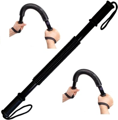 Picture of 20KG Fitness GYM Workout Power Twister Spring Arm Strength Hand Gripper Arm Power Twister Gym Expander - Black 1 pc