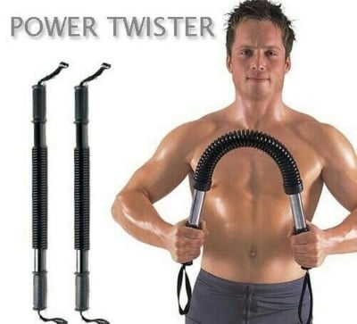 Picture of 20KG Fitness GYM Workout Power Twister Spring Arm Strength Hand Gripper Arm Power Twister Gym Expander - Black 1 pc