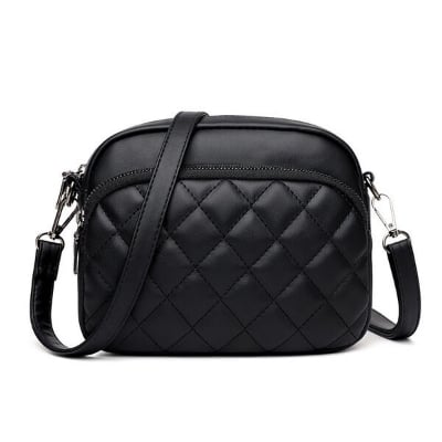Picture of 3 Zipper Crossbody CAR - 7 for Women Stylish/ Fashionable Women/ Girls Luxury Purses And Messenger Handbags| Elegant Bag (Cream)