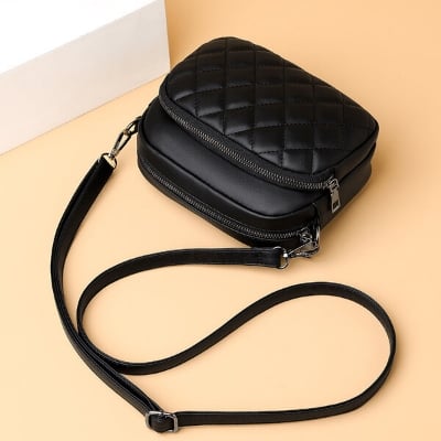 Picture of 3 Zipper Crossbody CAR - 7 for Women Stylish/ Fashionable Women/ Girls Luxury Purses And Messenger Handbags| Elegant Bag (Cream)