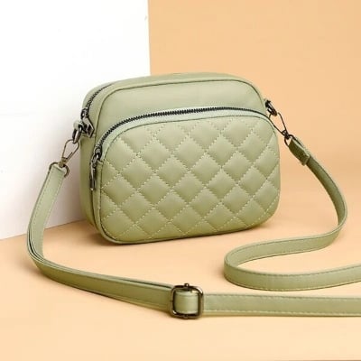 Picture of 3 Zipper Crossbody CAR - 7 for Women Stylish/ Fashionable Women/ Girls Luxury Purses And Messenger Handbags| Elegant Bag (Cream)