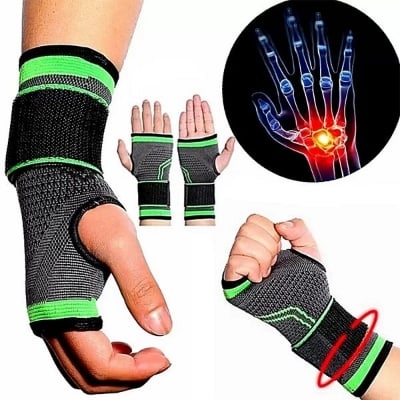 Picture of Compression Fabric High Elastic Bandage Fitness Yoga Wrist Support Crossfit Gym Powerlifting 1 Pis - Green