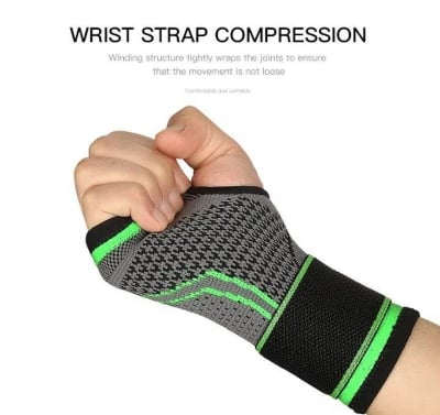 Picture of Compression Fabric High Elastic Bandage Fitness Yoga Wrist Support Crossfit Gym Powerlifting 1 Pis - Green