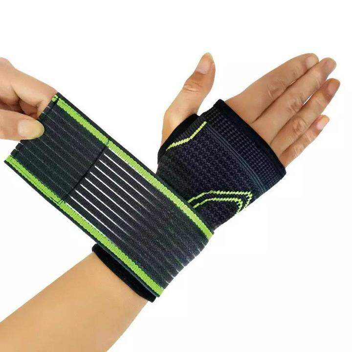 Picture of Compression Fabric High Elastic Bandage Fitness Yoga Wrist Support Crossfit Gym Powerlifting 1 Pis - Green