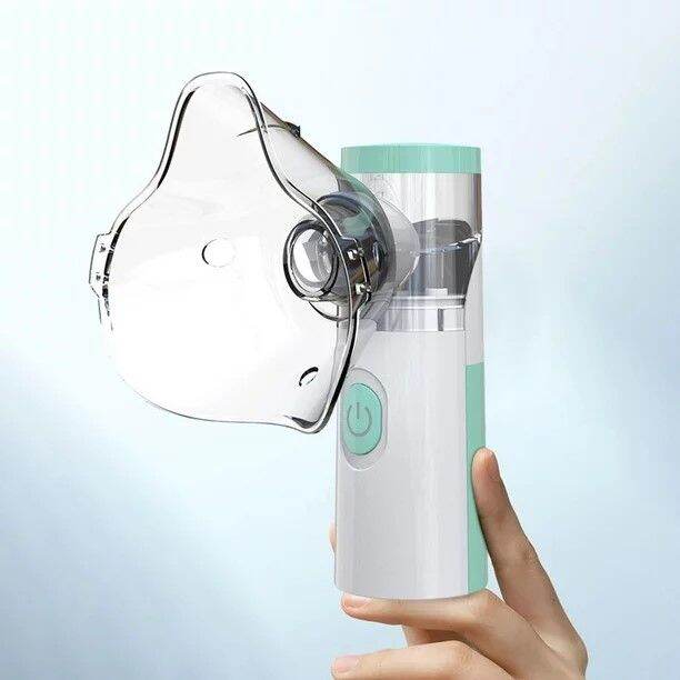 Picture of Mesh Portable Nebulizer - Handheld Ultrasonic Atomizer for Breathing Support, Personal Inhaler for Home Use Steam Inhaler for Kids & Adults with Smart USB Connector One Touch Operation, No Noise, Lightweight, Travel Friendly