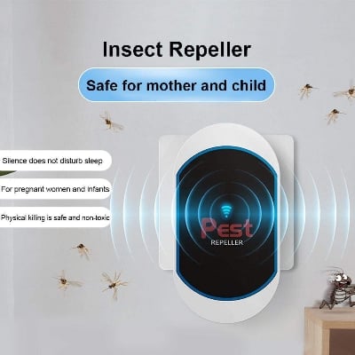 Picture of Ultrasonic Pest Repellent Plug - In - 360° Effective Indoor Insect Control For Mosquitoes, Mice, Spiders, Ants, Cockroaches - Child - Saf - Multicolor