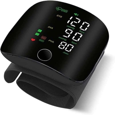 Picture of Automatic Rechargeable Digital Touch Screen Wrist type Blood - Pressure Machine/ BP Machine - Black