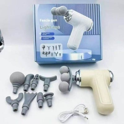 Picture of HIGH QUALITY THREE - HEAD HIT Deep Tissue Fascia MASSAGE Rechargeable Electric Muscle Relaxation for Neck, Shoulder & Back - Multicolor