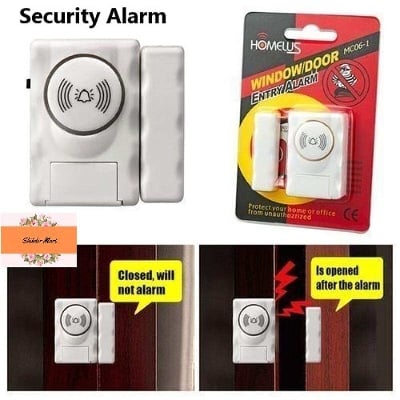 Picture of Wireless Window Door Entry Security Burglar Alarm Chime Doorbell Magnetic Sensor and Loud Sound Siren, Anti Theft System for Home & Office Calling Bell - Multicolor