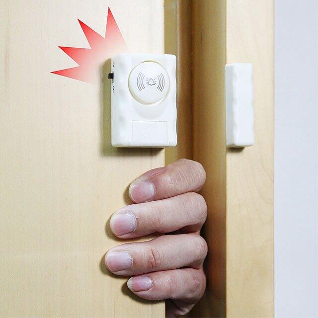 Picture of Wireless Window Door Entry Security Burglar Alarm Chime Doorbell Magnetic Sensor and Loud Sound Siren, Anti Theft System for Home & Office Calling Bell - Multicolor