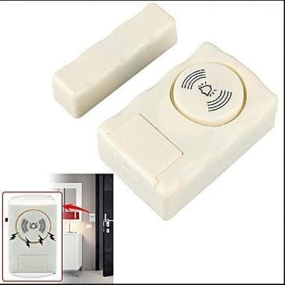 Picture of Wireless Window Door Entry Security Burglar Alarm Chime Doorbell Magnetic Sensor and Loud Sound Siren, Anti Theft System for Home & Office Calling Bell - Multicolor