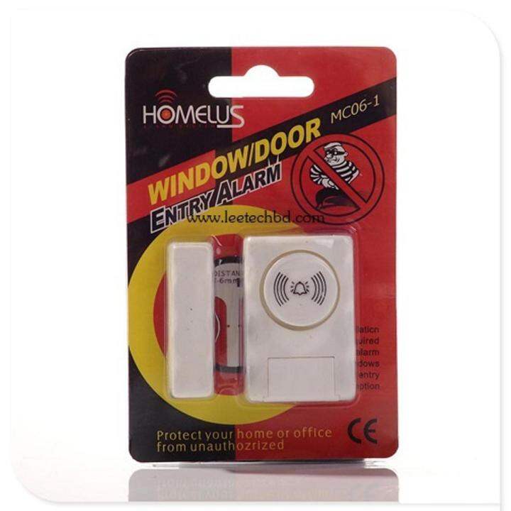 Picture of Wireless Window Door Entry Security Burglar Alarm Chime Doorbell Magnetic Sensor and Loud Sound Siren, Anti Theft System for Home & Office Calling Bell - Multicolor