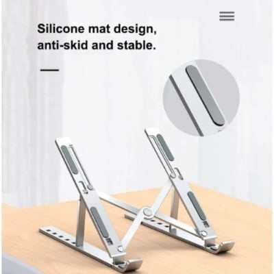 Picture of Premium Laptop Stand Aluminum Alloy Creative Folding Adjustable Multi - angle Laptop Stand 10 - 17 inch Tab Notebook laptop stand - Multicolor