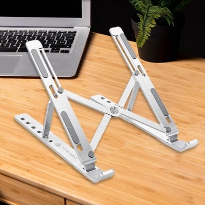 Picture of Premium Laptop Stand Aluminum Alloy Creative Folding Adjustable Multi - angle Laptop Stand 10 - 17 inch Tab Notebook laptop stand - Multicolor