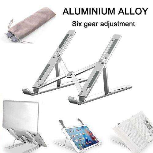 Picture of Premium Laptop Stand Aluminum Alloy Creative Folding Adjustable Multi - angle Laptop Stand 10 - 17 inch Tab Notebook laptop stand - Multicolor