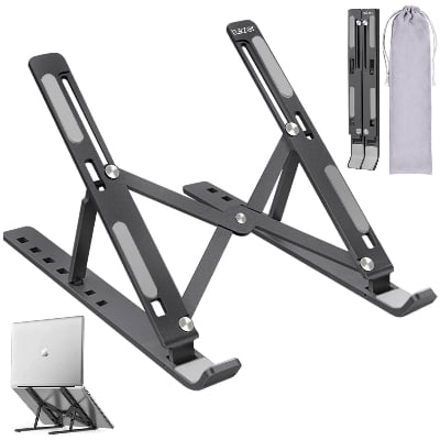 Picture of Premium Laptop Stand Aluminum Alloy Creative Folding Adjustable Multi - angle Laptop Stand 10 - 17 inch Tab Notebook laptop stand - Multicolor