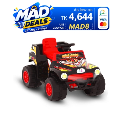 Picture of Jim & Jolly Mini Jeep - Red & Black