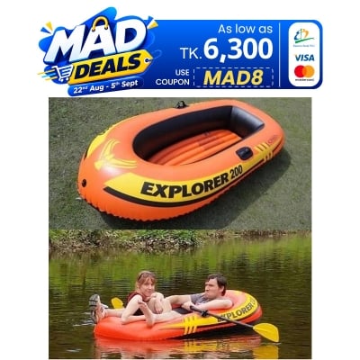 Picture of Intex Explorer 200 Inflatable Two Person Boat - Rose Red