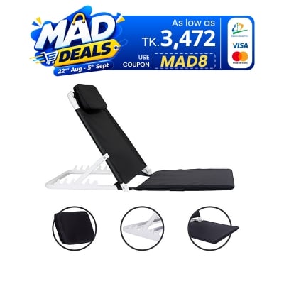 Picture of Adjustable Hospital Back Rest for Use on Bed, Back Support for Patient at Home, Multifunction, Large Size, 5 Changeable Recline Angles, Foldable & Portable (Pack of 1) FREE delivery