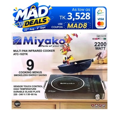 Picture of 2200W Miyako Multi Pan Infrared Cooker ATC-102YK 
