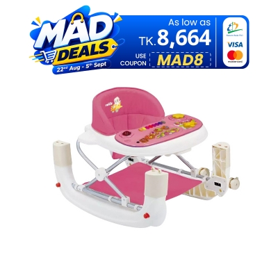 Picture of 2 in 1 Baby Walker cum Rocker- Pink