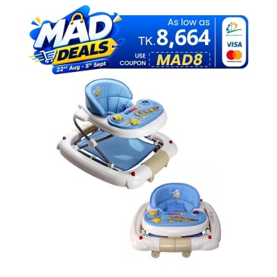 Picture of 2 in 1 Baby Walker cum Rocker- Blue