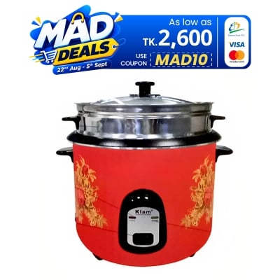 Picture of Kiam 2.8 liter Stainless Steel + Non-Stick Double Pot Rice Cooker (SFB-5704)