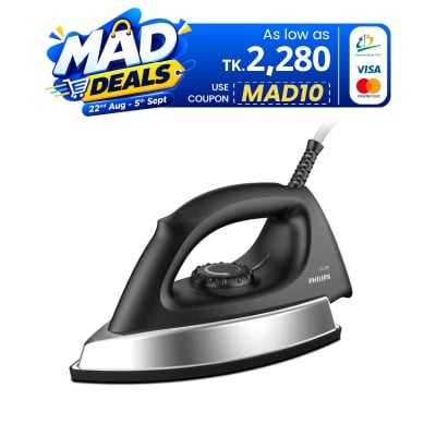Picture of Philips 1000 Watt Super Heavy Weight Dry Iron Black (GC181/8)