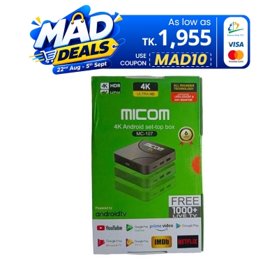 Picture of Latest Version Micom 4K Android Set-Top Box 2GB RAM/ 16GB ROM. MC-107