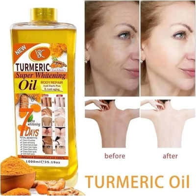 Picture of Turmeric Essential Oil Facial Body Massage oil Moisturizing Diffuser Aromatherapy Brightening Smoothing Body Face Skin Care 200ml
