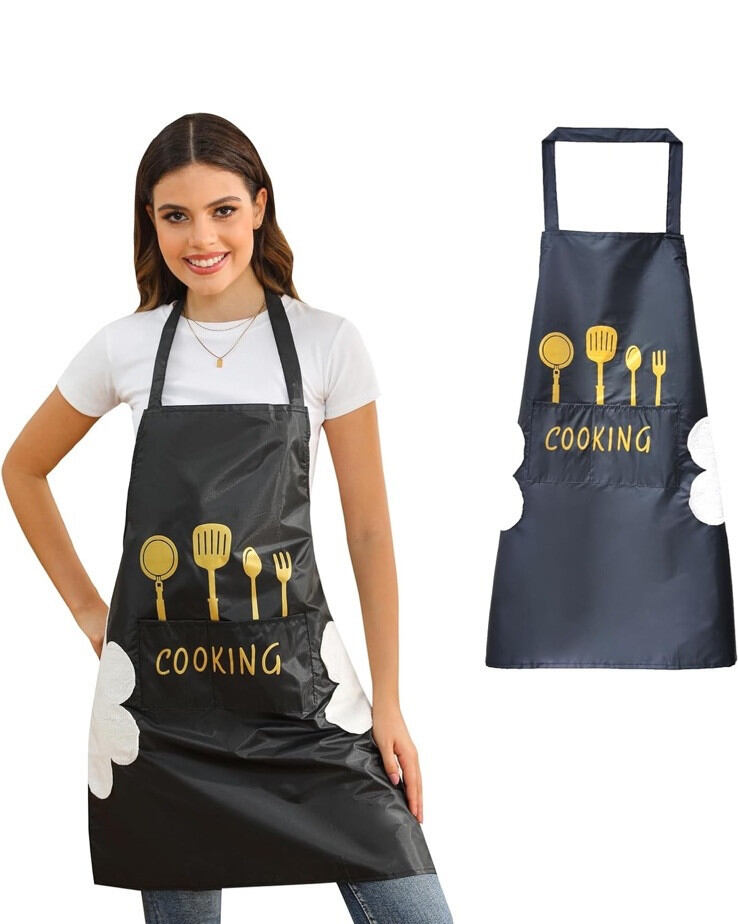 Picture of Kitchen Waterproof Apron Oil Resistant Cooking Aprons for Men and Women - Multicolor