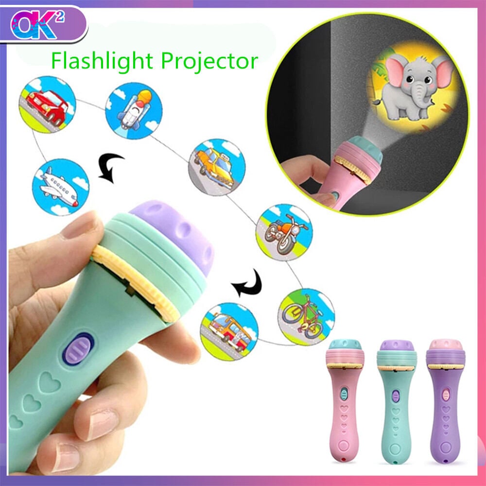 Picture of Mini Projector Torch Kids Flashlight Story Book Educational Light-Up Toys Sleep Light Preschool Fairy Tale Projection Lamp Gift By Dhaka Shopping Zone - বাচ্চাদের খেলনা