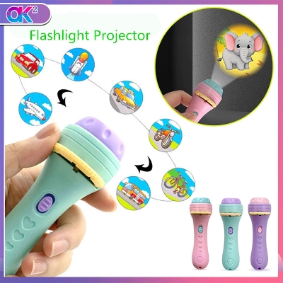 Picture of Mini Projector Torch Kids Flashlight Story Book Educational Light-Up Toys Sleep Light Preschool Fairy Tale Projection Lamp Gift By Dhaka Shopping Zone - বাচ্চাদের খেলনা