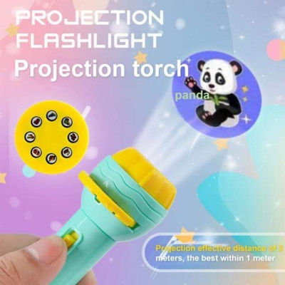 Picture of Mini Projector Torch Kids Flashlight Story Book Educational Light-Up Toys Sleep Light Preschool Fairy Tale Projection Lamp Gift By Dhaka Shopping Zone - বাচ্চাদের খেলনা