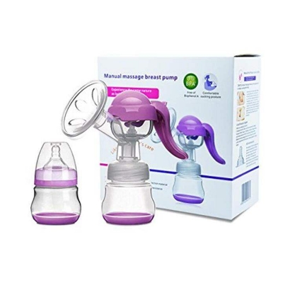Picture of Portable Manual Breastfeeding Pump Set-BPA Free - Multicolor